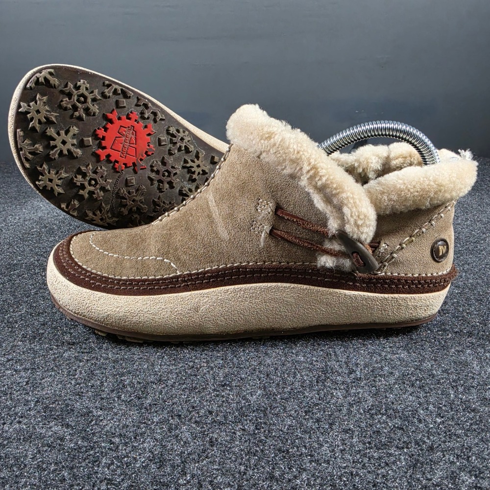Merrell Tibet Low Boots Womens 8 Tan Suede Thinsulate Polartec Winter J20016
